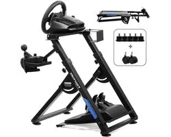 Support Volant G29 Pliable Poste Simulateur Conduite Support de Course Racing Réglable Support pour G25 G27 G29 G920 Pédale de Changement Roue non Incluse Noir [playstation_5,playstation_4,windows,xbox_one,playstation]