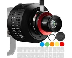 Kit de snoot conique pour monture Bowens avec lentille de 50 mm pour studio vidéo, compatible avec éclairage LED et Aputure Amaran 100X/D 200D/X, Godox