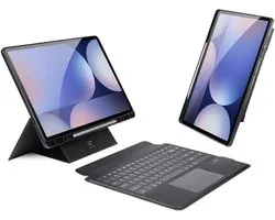 Dux Ducis - Toetsenbord hoes geschikt voor Samsung Galaxy Tab S10 Ultra / Tab S9 Ultra / Tab S8 Ultra - Afneembaar - QWERTY - Tablet toetsenbord met touchpad en verlichting - Zwart