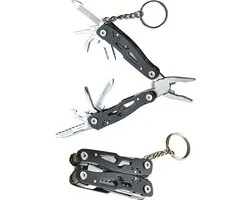 Ainy - Multitool Gereedschap Sleutelhanger zwart | gadgets zakmes | survival tool kit keychain met sleutelringen | RVS gereedschapset sleutelhangers volwassenen | auto sleutelhouder multitools accessoires | voor mannen & vrouwen
