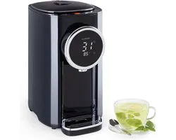 Klarstein Hot Spring Plus , Wassertank: 5 Liter, grote LCD Display, Temperaturen: 45 95 °C, rvs Wassertank, Trockengeh & Überhitzungsschutz, kinderbeveiliging, zwart - 120 cm 3 kg - voor Kantoor - Touch