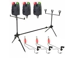 X2 Base Rodpod - Set - Incl 3 Beetmelders - 3 Hangers met Leds - Karpervissen