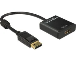 DeLOCK 62607 cable gender changer DisplayPort 1.2 HDMI Noir