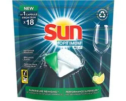 Sun Optimum All-in 1 Vaatwasmiddel Capsules - Citroen - 18 stuks