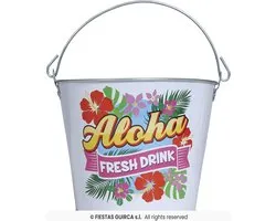 Metalen Emmer Hawaii Aloha (19x23cm)
