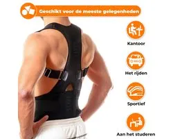 Luxegoed ® - Rug- schouders - Nek - Rug brace - Postuur Corrector - Rug corrector - Houding Correctie - Posture Corrector - Verstelbaar - Man - Vrouw - Kinderen - Premium - L