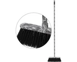 Balai imprimé Amazonia 130 cm à manche fixe et tête 30 cm noir