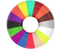 Recharges de filament pour stylo 3D, 15 couleurs aléatoires, PLA 1,75 mm pour crayon d'impression 3D, total 45 m, couleurs pour stylo 3D compatibles avec les stylos de dessin 3D MYNT3D et SCRIB3D, ne convient pas pour 3Doodler