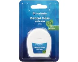 Fil dentaire ciré OptiSmile 50 mètres - Goût menthe