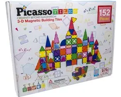 Tactic Picasso Tiles - Constructiespeelgoed - Magnetic Tiles - Magnetische Tegels - Blocks and Mirrors Set - STEM Speelgoed - Creatief Bouwspeelgoed - 152 Delig - Vanaf 3 Jaar