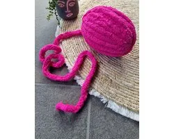 Chunky Wol Magenta - Roze - 100% Polyester Chenille - Blanket Chunky Yarn - 250 g - Breigaren - Giant yarn - 2 cm - dik steek - Super chunky wol - Breigaren - Soft - Fluffy