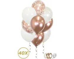 Ballons Or Rose Confettis Décoration Anniversaire Sarah Witte Hélium Ballons Décoration Fête Mariage - 40 Pièces