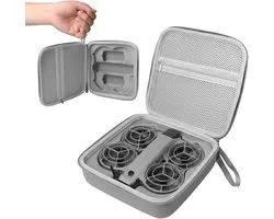 Drone tas case voor DJI Neo 2, compacte harde schaal koffer in grijs, PU handtas opbergtas draagtas met EVA-binneninzetstuk, schokbestendige Neo 2 hoes