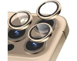 Camera Lens Protector voor iPhone 13 Pro en 13 Pro Max, Tempered Glass, Aluminium Bescherming, Goudkleurig, Schokbestendig, Krasbestendig, Hoge Kwaliteit