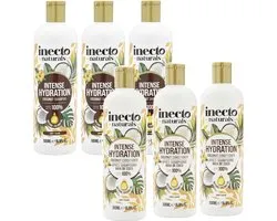 INECTO - 3 x Coconut Shampoo + 3 x Coconut Conditioner - 6x 500ml - 6 Pak - Voordeelverpakking