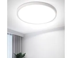 ZMH LED Ceiling Light Kitchen - Ø18cm, Flat Bathroom Lamp, 15W, Diamond Shaped Panel, Round Kitchen Lamp, 6500K, Eye - ShopVlot