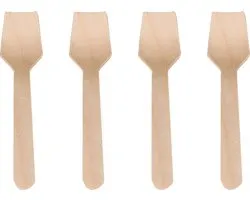 DEPA® Lepel - iJslepel - Hout - 95mm - naturel - 100 stuks