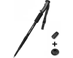 Uitschuifbare Wandelstok Aluminium Deluxe - Slechts 300 gram - Telescoop - Uitschuifbaar - Stok - Geschikt voor alle Ondergronden - Nordic Walking