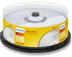 Philips CR7D5NB25 - CD-R 80Min - 700MB - Vitesse 52x - Broche - 25 pièces