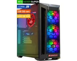 ScreenON - Game Computer / Gaming PC - Intel Core i9 - 4TB M.2 SSD - 128GB RAM - RTX 4070 Ti Super - Windows 11