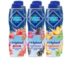 Karvan Cevitam Combi verpakking Aardbei, Bosvruchten en Ice tea Perzik (6x 600ml)