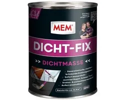 MEM Dicht-Fix, Pour toutes les surfaces courantes, Pour l'étanchéité des fuites et petites fuites, Facile à utiliser, Prêt à l'emploi, Résistant aux UV, Gris, 750 ml