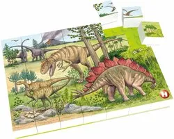 Hubelino Blokpuzzel Dinosaurus Wereld - 35st.