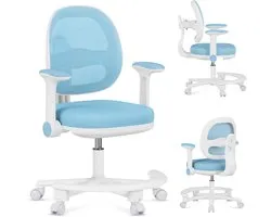 Mark Adler Junior 3.6 - Chaise de Bureau Ergonomique Enfant - Réglable avec Repose-pieds - Bleu