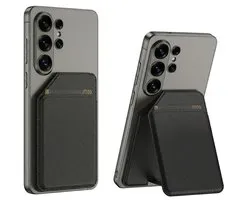 Casemania Magnetische Pasjeshouder met Kickstand Geschikt voor Samsung Smartphones - Zwart - Geschikt voor MagSafe Kaarthouder met Standaard - Creditcardhouder Wallet Geschikt voor Samsung S26/S25/S24/Plus/Ultra/A57/A56/A17/A16
