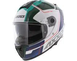 Axxis Hawk SV Integraal helm Spear A6 glans groen wit blauw