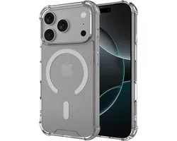 Cazy hoesje geschikt voor iPhone 17 Pro Max – Impact Shockproof Case geschikt voor MagSafe – Transparant