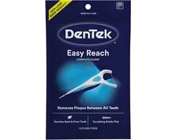 DenTek Complete Clean Easy Reach Floss Picks - Geen de casse et pas de fil dentaire déchiré - 75 pièces