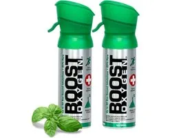 Boost Oxygen - Pocketsize 3L - Natural - 95% Pure Zuurstof - Tot wel 120 inhalaties van 1 sec - Ademhalingsondersteuning voor sport herstel, hoogte, prestaties en gezondheid - Zuurstoffles - 2x 3L (2 pak, 6L totaal)