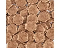 100pcs Wax Seal Stickers - Adhesive Wax Stamp Stickers - Gouden Wax Envelop Seal - Eucalyptus Wax Seals voor Trouwalbums - Cadeauverpakking - Feestdagen Decoraties