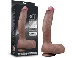 Lovetoy - Realistic Cocksucker Training Dildo - Platinum Silicone - 27cm
