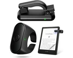 bladomdraai ring afstandsbediening, compatibel met Kobo, Kindle Paperwhite, Colorsoft en Scribe, stille e-reader klikker voor lezen in bed, past op plastic hoezen, leuk cadeau voor e-boek en iPad lezers