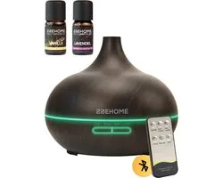 2BEHOME aromadiffuser met 2 etherische oliën, donker hout