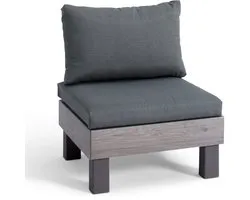 Chaise de jardin Keter Signature Elements - avec coussins verts - Cappuccino/Frêne