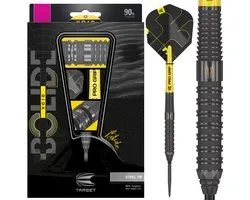Target Darts Bolide Void Steel Tip Dartpijlen 23 Gram Barrel 02 - 90% Tungsten met Swiss Point Technologie, Pro Grip Shafts en Pro Ultra Flights - Zwarte Titanium Nitride Coating