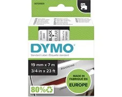 Dymo D1 Ruban 19 mm x 7 m noir sur transparent 45800