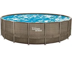 Piscine Summer Waves Frame 549 X 132 CM - Look Rotin - Complète