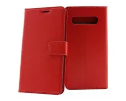 Bookcase Geschikt voor: Samsung Galaxy S10 Plus - Rood - portemonnee hoesje