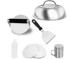 Burger Smasher Roestvrijstalen set - Kruidenstrooier - BBQ-accessoires - Kookgereiset smash burger