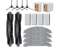 Spare parts for Honiture Q6 Pro sweeper Laresar L6 Pro, 2 main brushes + 4 side brushes + 4 filters + 2 dust bags + 2 - ShopVlot
