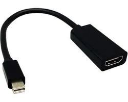 Convertisseur Thunderbolt vers HDMI | 4K 1080P | Displayport mini vers HDMI | Convient pour: Apple Macbook, iMac, Surface Laptop Pro, Dell, Lenovo, Samsung et HP