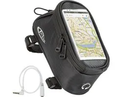 TecTake - Sacoche de cadre sacoche de vélo pour smartphone etc. noir M 401614