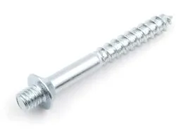 Globstar Stokschroeven, aanzetschroeven, dubbele schroefdraad, houten schroefdraad en metrische schroefdraad, voor wandmontage, pluggen en hout, verzinkt (M6 x 60 mm, 10 stuks)