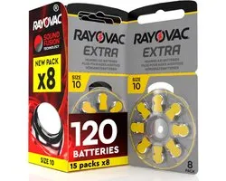 Pile pour appareil auditif extra avancé Rayovac 10 - Jaune - 120 pièces