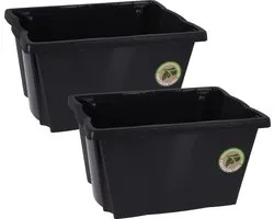 Storage Solutions Multifunctionele Opberg box/doos/kist - 2x - kunststof - 20 liter - 42 x 33 x 23 cm