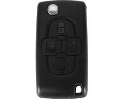 XEOD Autosleutelbehuizing - sleutelbehuizing auto - sleutel - Autosleutel / Geschikt voor: Peugeot 4 knops HU83 CE0536